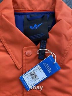 Veste bomber Adidas Orange/Bleu Taille L BNWT Extrêmement Rare