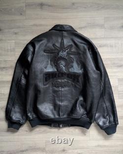 Veste en cuir universitaire Avirex City Series (New York City) vintage extrêmement rare