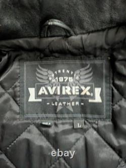 Veste en cuir universitaire Avirex City Series (New York City) vintage extrêmement rare