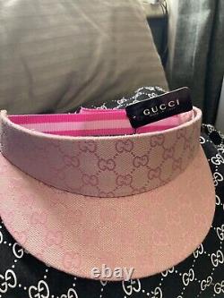 Vintage Gucci Sherry Soleil Visière/cap Avec Des Étiquettes Jamais Essayé Sur Rose Extrêmement Rare