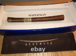 Waterman Extrêmement Rare Sérénité Cocobolo Fountain Pen 18ct Plume D’or