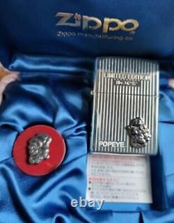 ZIPPO POPEYE (1995) Extrêmement Rare, Neuf, Non frappé, Boîte d'origine, No. 0242 - Édition Limitée