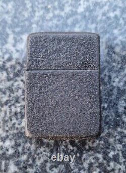 Zippo, Ww2 Black Crackle Avec Boîte Et Papiers, Briquet (extrêmement rare)